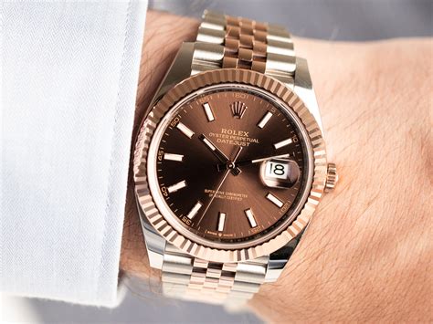 rolex datejust 41 brown disal